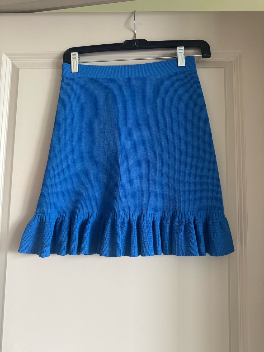 Sandro Bleu Roi Textured Knit Skirt